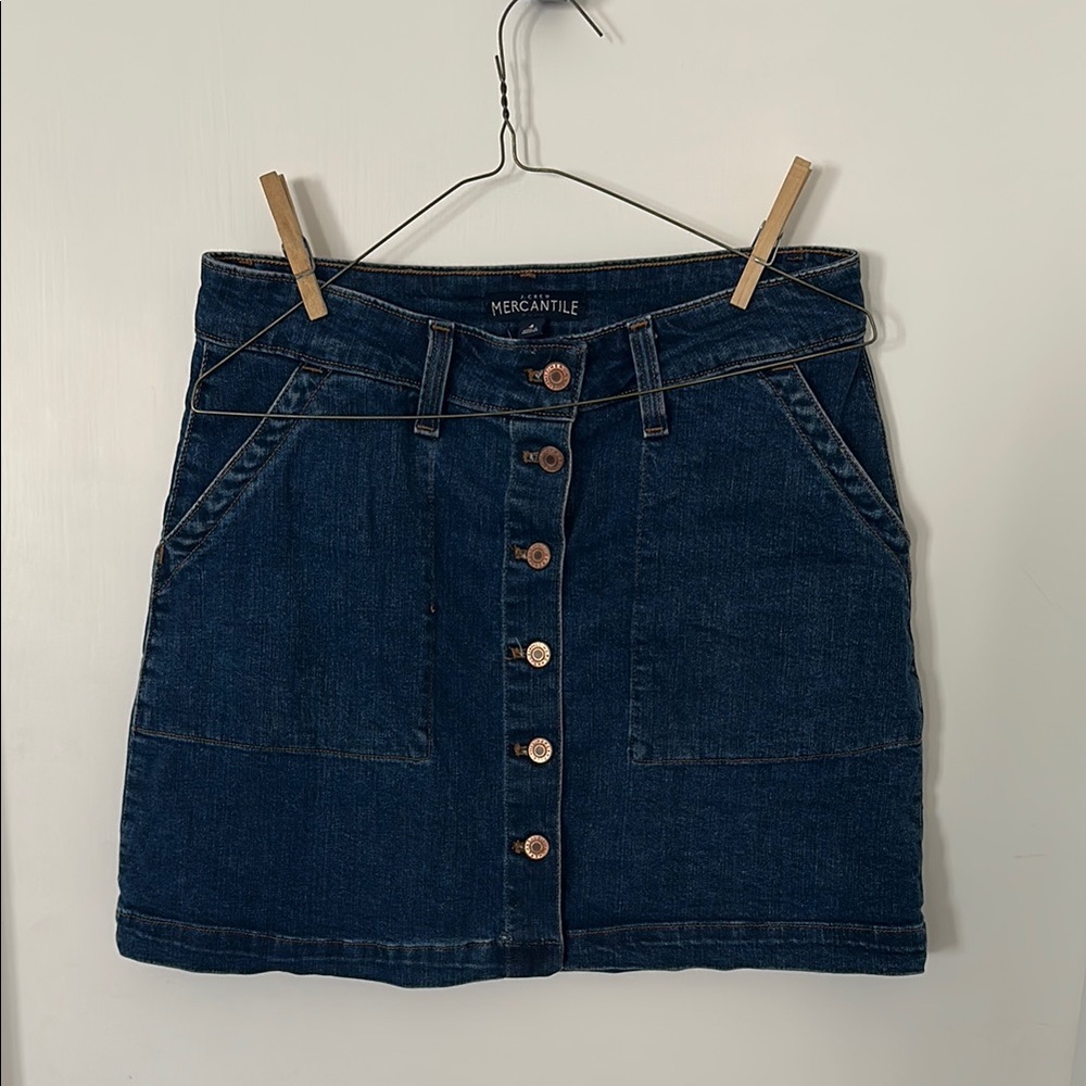 J Crew Women's Blue Denim Skirt
